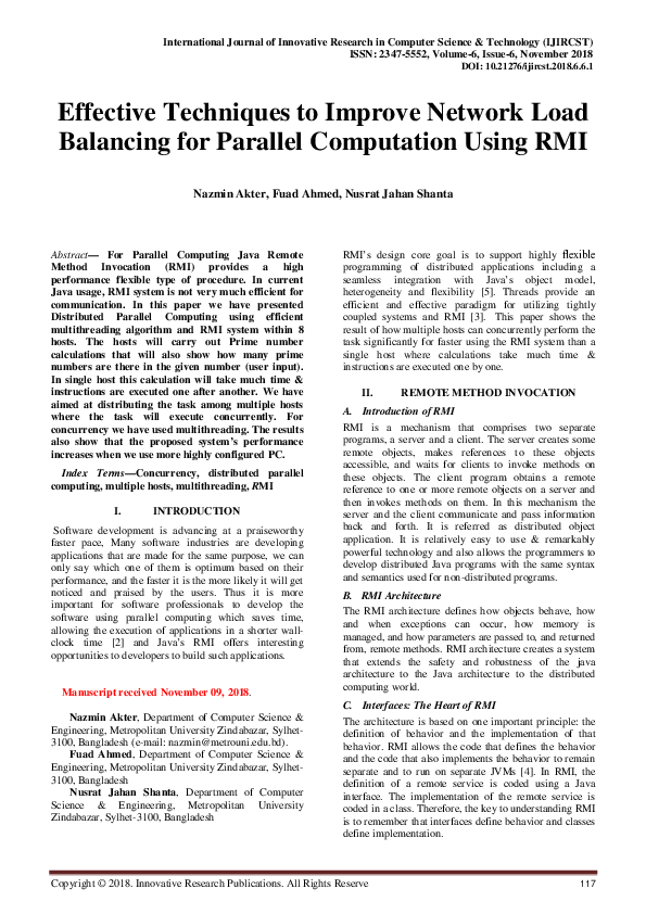 (PDF) Effective Techniques to Improve Network Load Balancing for ...
