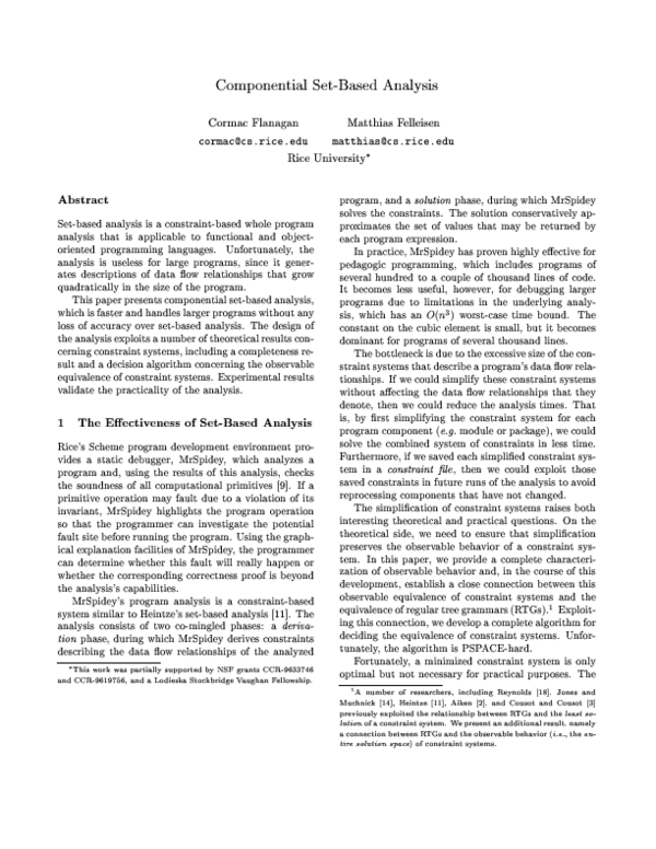 (PDF) Componential set-based analysis