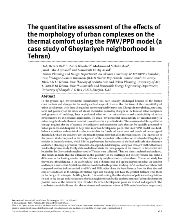 (PDF) The quantitative assessment of the effects of the morphology of ...
