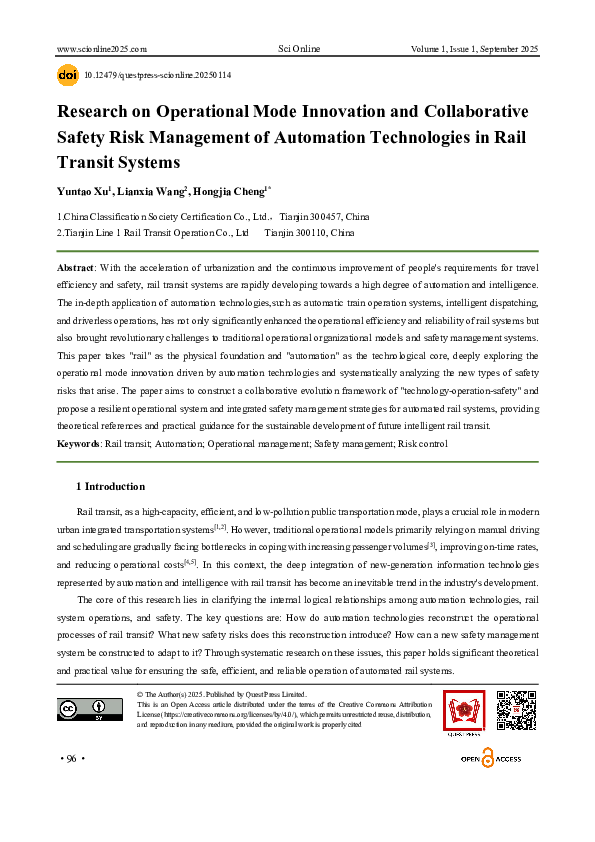 (PDF) Research on Operational Mode Innovation and Collaborative Safety ...