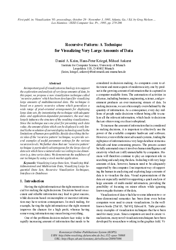 (PDF) Recursive pattern: a technique for visualizing very large amounts ...