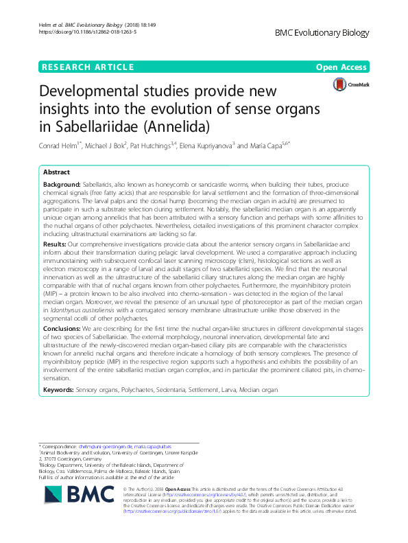 (PDF) Developmental studies provide new insights into the evolution of ...
