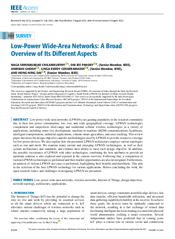 (PDF) Low-Power Wide-Area Networks: A Broad Overview of Its Different ...