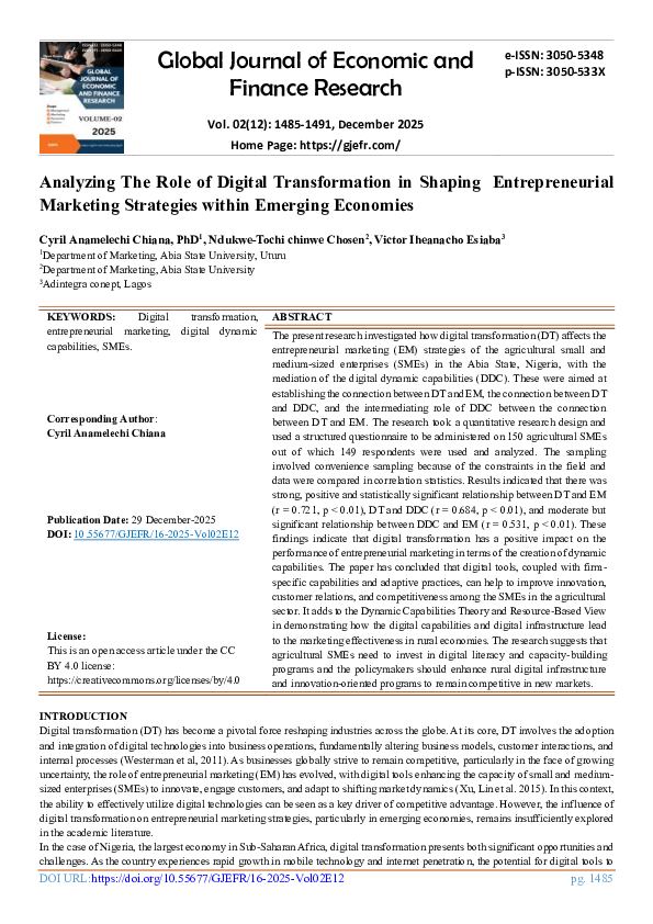 (PDF) Analyzing The Role of Digital Transformation in Shaping ...