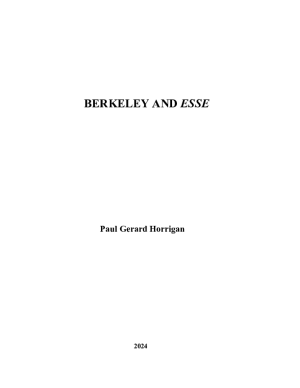 (PDF) BERKELEY AND ESSE