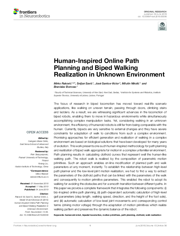 (PDF) Human-Inspired Online Path Planning and Biped Walking Realization ...