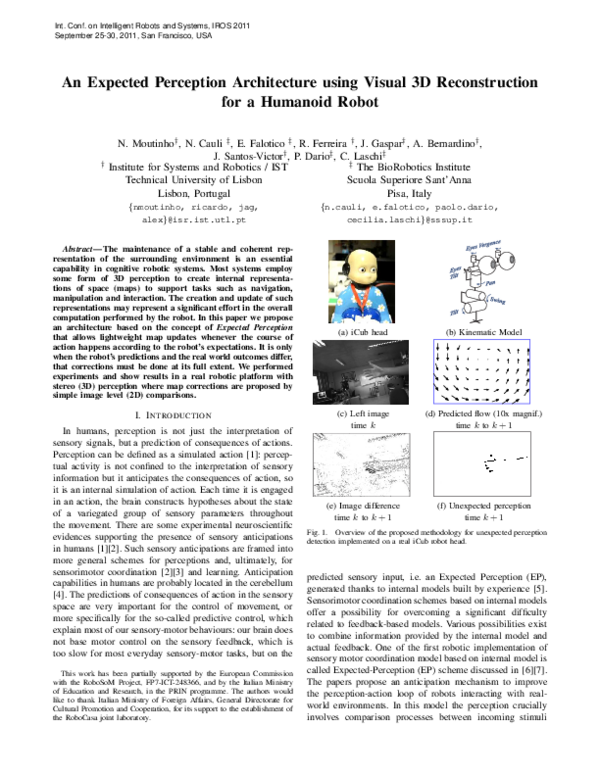 (PDF) An expected perception architecture using visual 3D ...