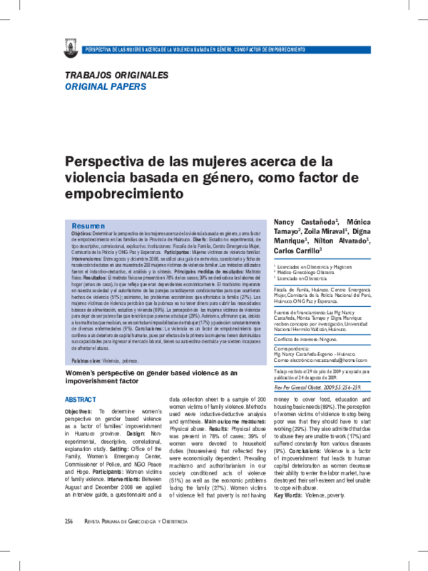 (PDF) Perspectiva de las mujeres acerca de la violencia basada en ...