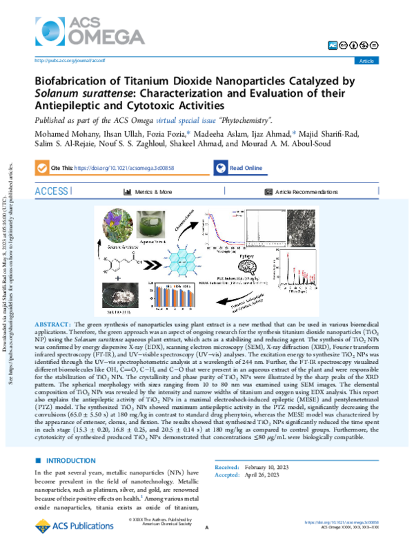 (PDF) Biofabrication of Titanium Dioxide Nanoparticles Catalyzed by ...