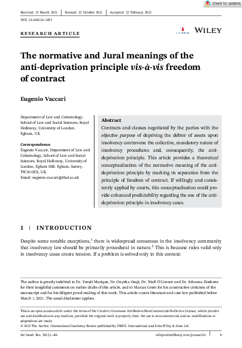 (PDF) The normative and Jural meanings of the anti-deprivation ...