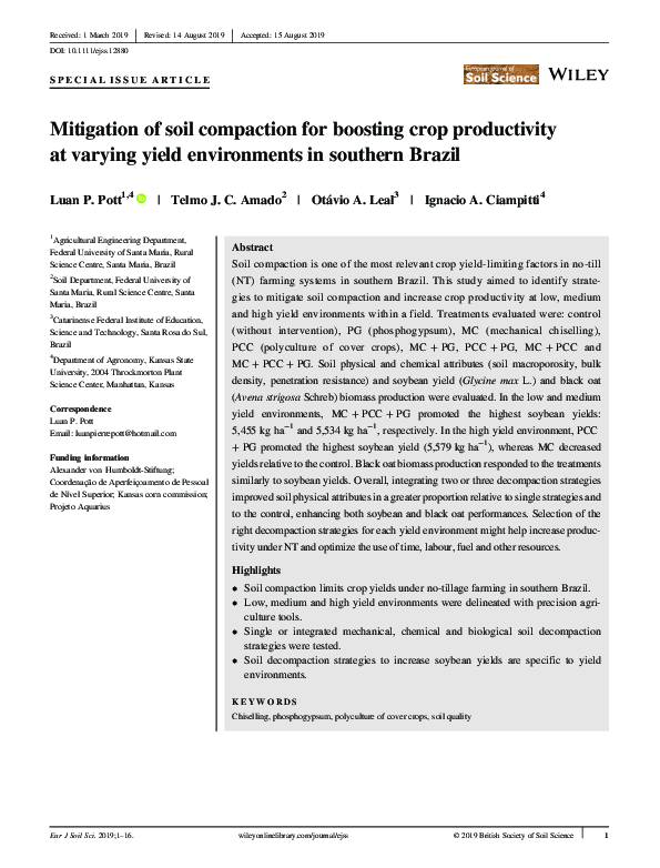 (PDF) Mitigation of soil compaction for boosting crop productivity at ...