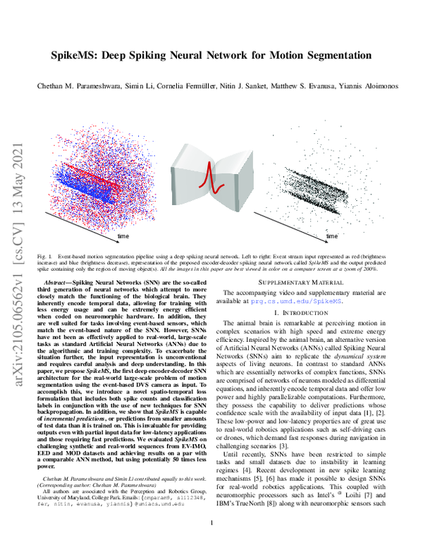 (PDF) SpikeMS: Deep Spiking Neural Network for Motion Segmentation