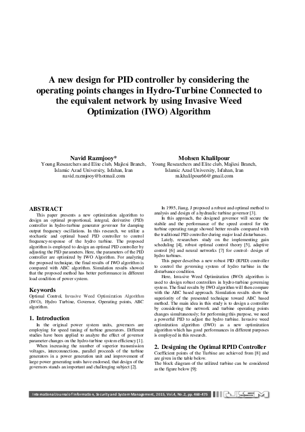(PDF) A new design for PID controller by considering the operating ...
