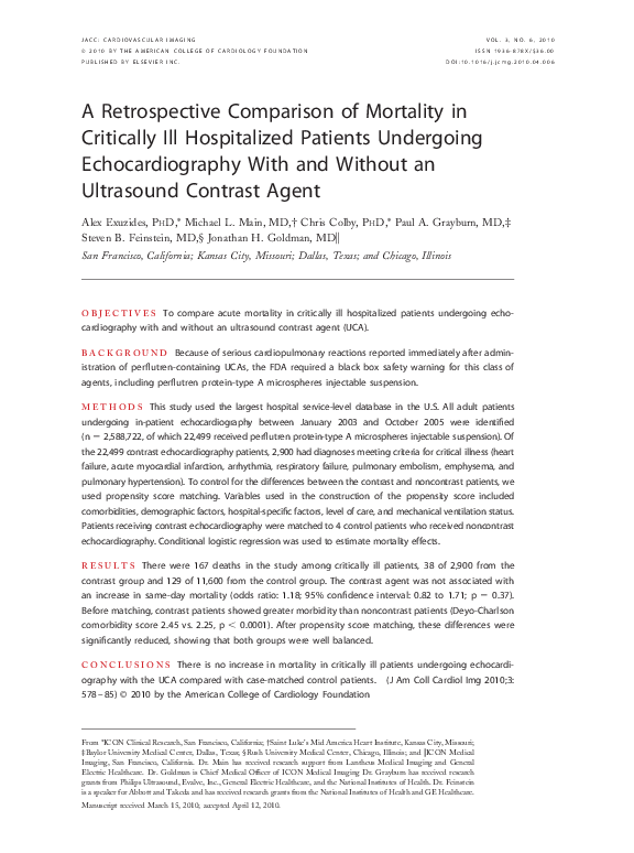 (PDF) A Retrospective Comparison of Mortality in Critically Ill ...