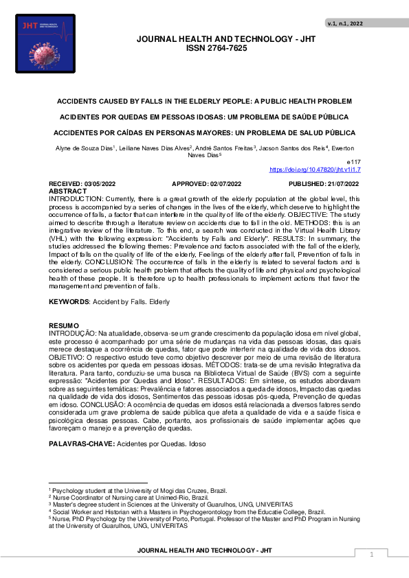 (PDF) Accidents Caused by Falls in the Elderly People: A Public Health ...
