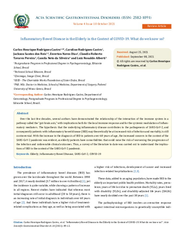 (PDF) Inflammatory Bowel Disease in the Elderly in the Context of COVID ...