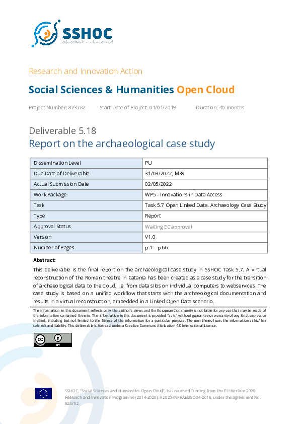 (PDF) D5.18 Report on the archaeological case study