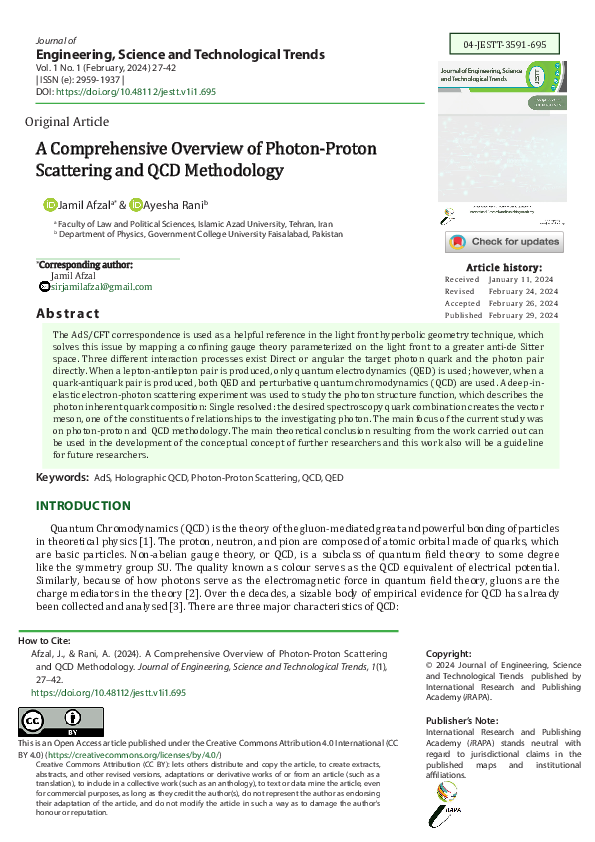 (PDF) A Comprehensive Overview of Photon-Proton Scattering and QCD ...