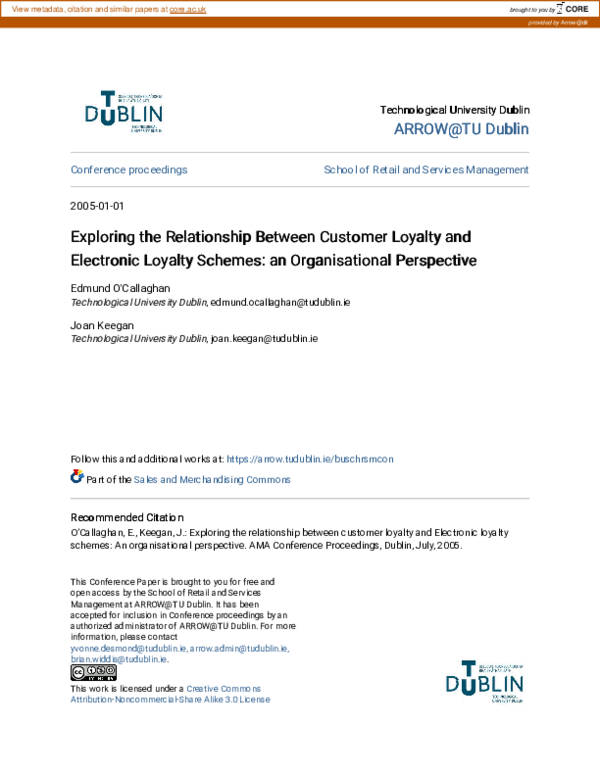 (PDF) Exploring the Relationship Between Customer Loyalty and ...
