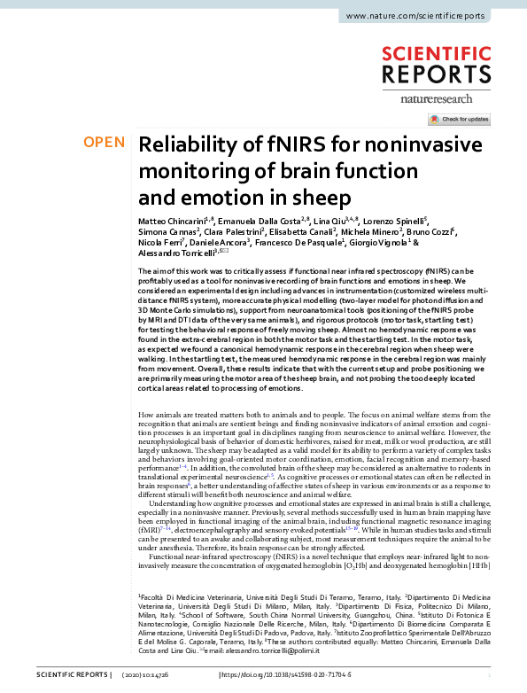 (PDF) Reliability of fNIRS for noninvasive monitoring of brain function ...