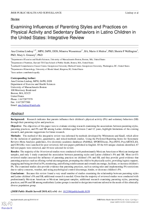 (PDF) Examining Influences of Parenting Styles and Practices on ...