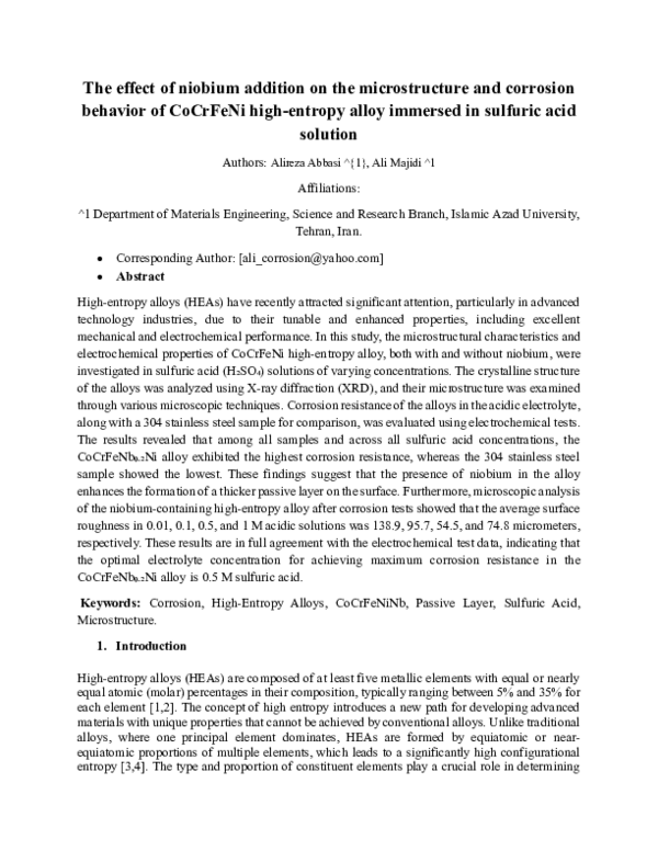 (PDF) The effect of niobium addition on the microstructure and ...