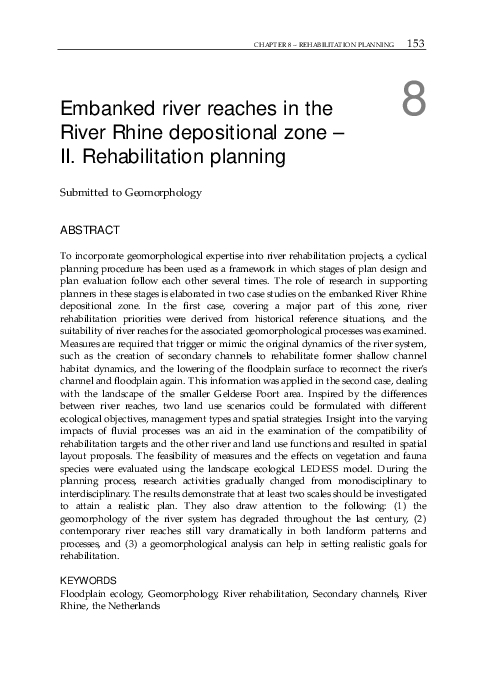 (PDF) Embanked river reaches in the River Rhine depositional zone I ...