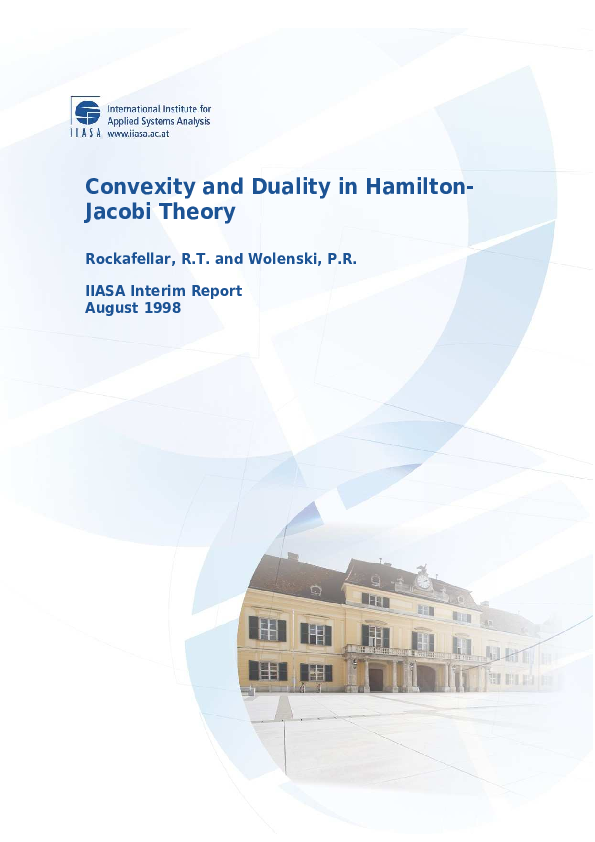 (PDF) Convexity and Duality in Hamilton-Jacobi Theory