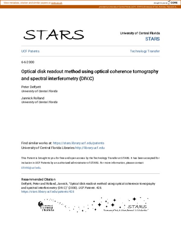 (PDF) Optical disk readout method using optical coherence tomography ...