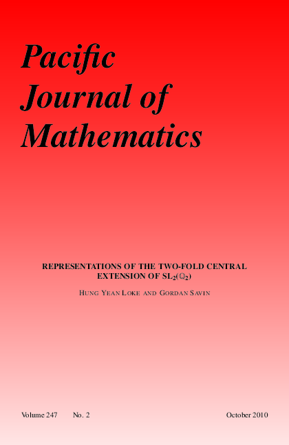 (PDF) Representations of the two-fold central extension of SL2(ℚ2)