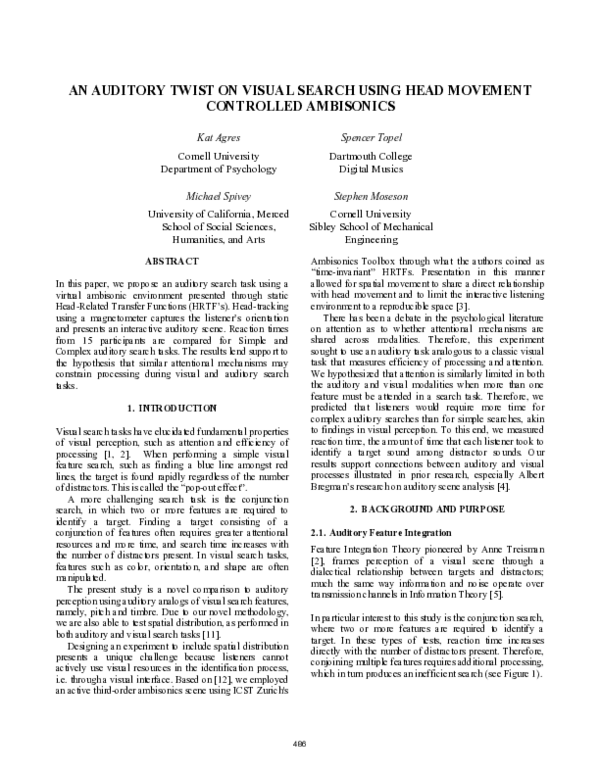 (PDF) An auditory twist on visual search using head movement controlled ...