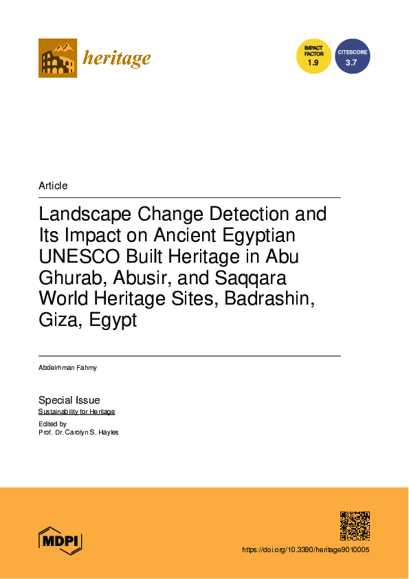 (PDF) Landscape Change Detection and Its Impact on Ancient Egyptian ...