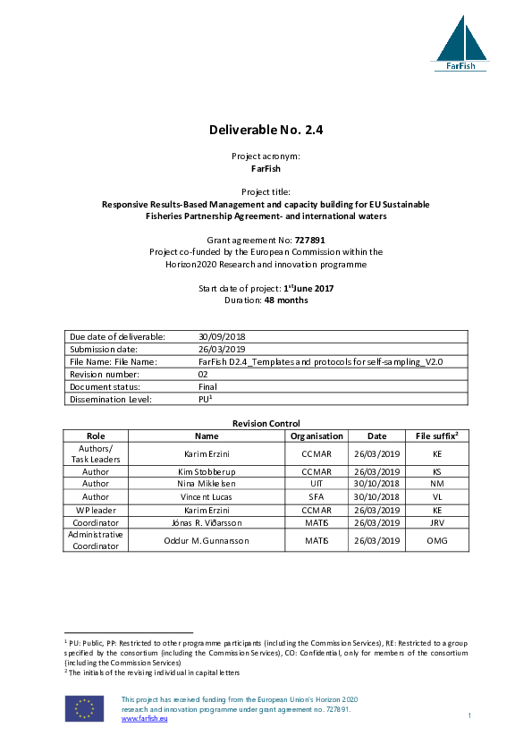 (PDF) Templates and protocols for self-sampling