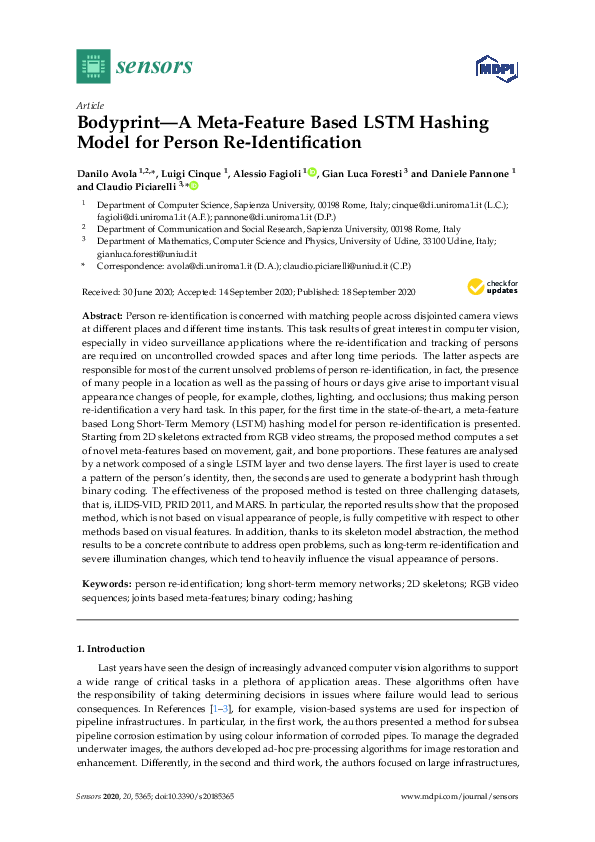 (PDF) Bodyprint—A Meta-Feature Based LSTM Hashing Model for Person Re ...