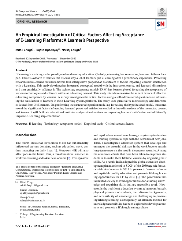 (PDF) An Empirical Investigation of Critical Factors Affecting ...