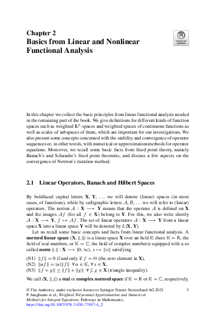 (PDF) Basics from Linear and Nonlinear Functional Analysis