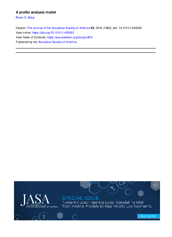(PDF) A profile analysis model