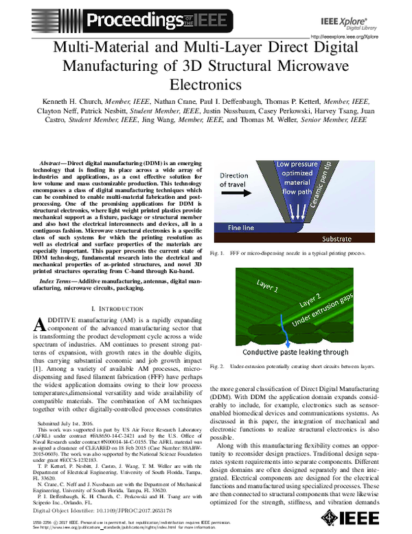 (PDF) Multimaterial and Multilayer Direct Digital Manufacturing of 3-D ...