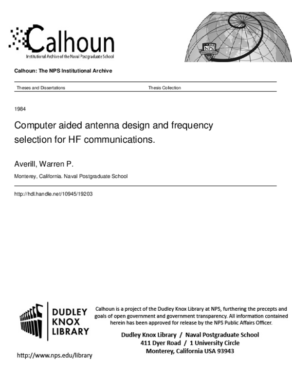 (PDF) Computer aided antenna design and frequency selection for HF ...