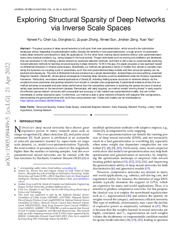 (PDF) Exploring Structural Sparsity of Deep Networks via Inverse Scale ...