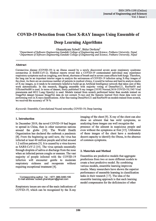 (PDF) COVID-19 Detection from Chest X-RAY Images Using Ensemble of Deep ...