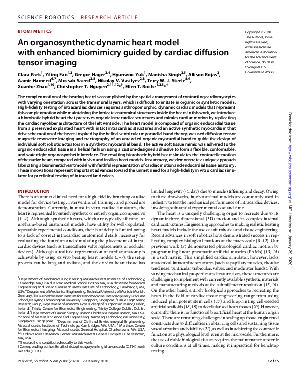 (PDF) An organosynthetic dynamic heart model with enhanced biomimicry ...