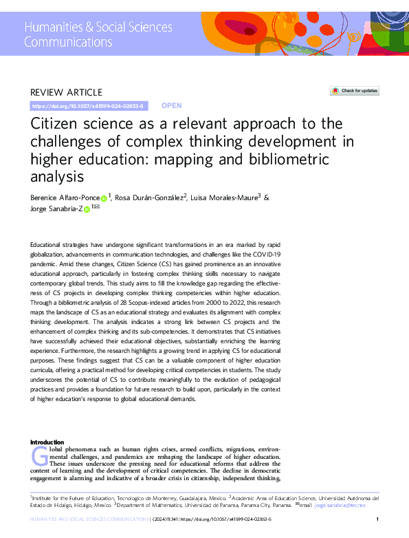 (PDF) Citizen science as a relevant approach to the challenges of ...