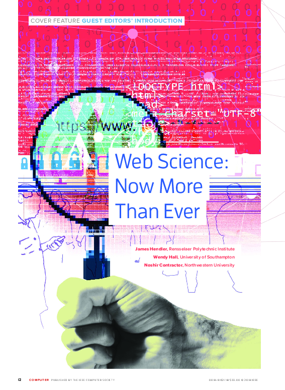 (PDF) Web Science: Now More Than Ever