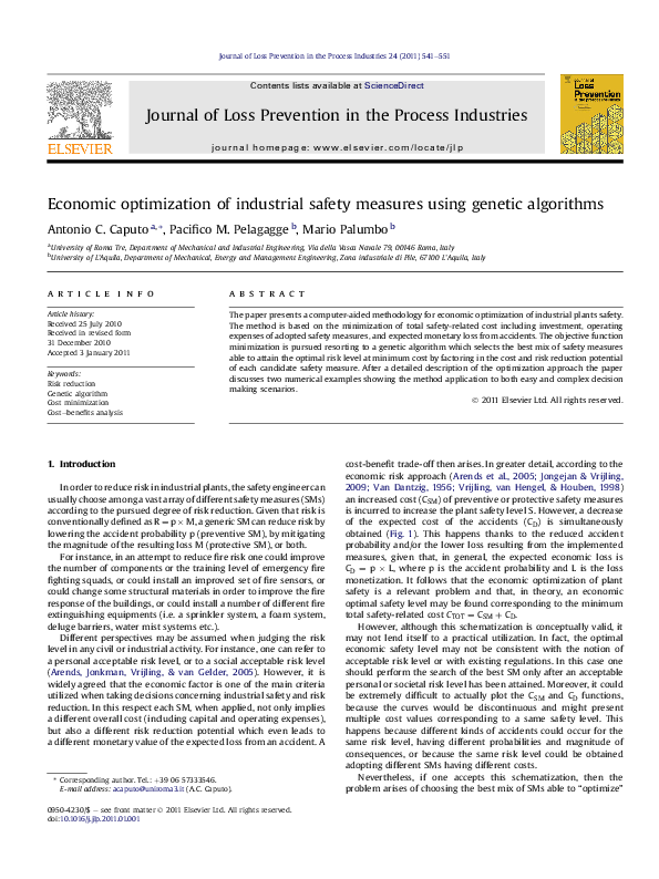 (PDF) Economic optimization of industrial safety measures using genetic ...