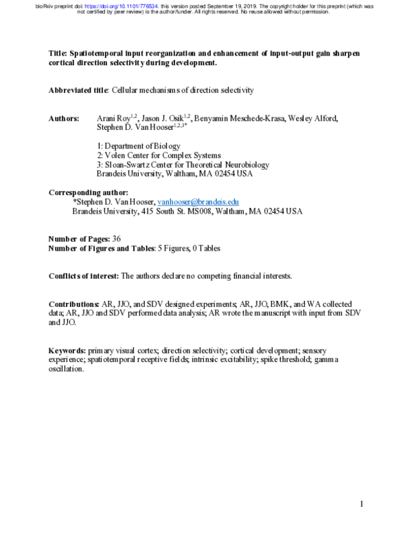 (PDF) Spatiotemporal input reorganization and enhancement of input ...
