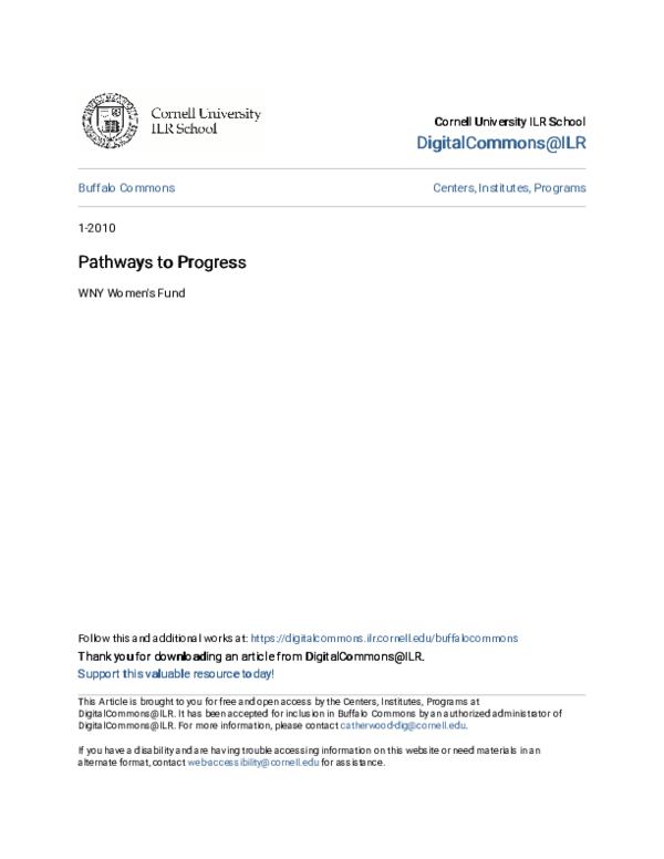 (PDF) Pathways to Progress