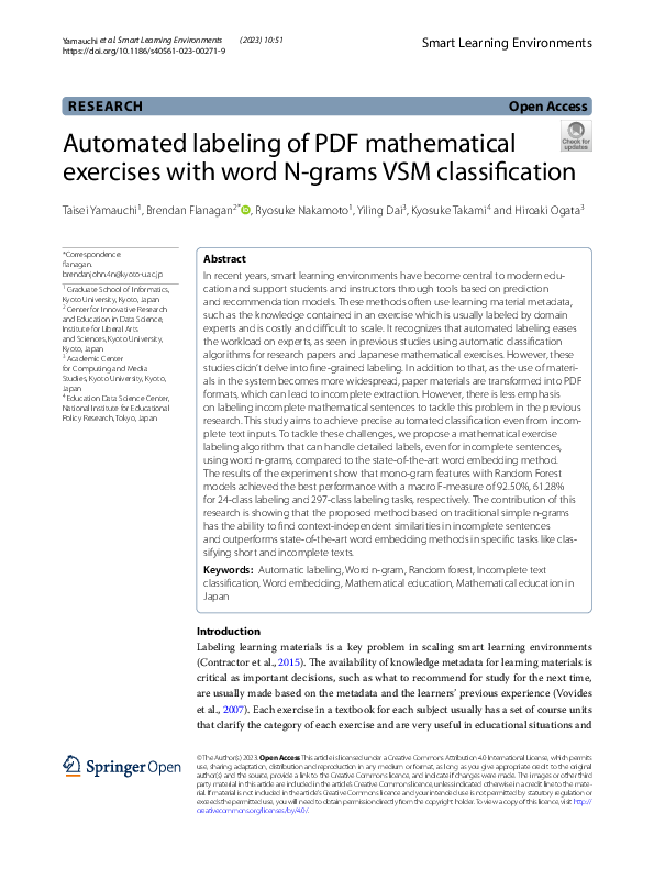 (PDF) Automated labeling of PDF mathematical exercises with word N ...