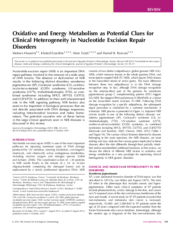 (PDF) Oxidative and Energy Metabolism as Potential Clues for Clinical ...