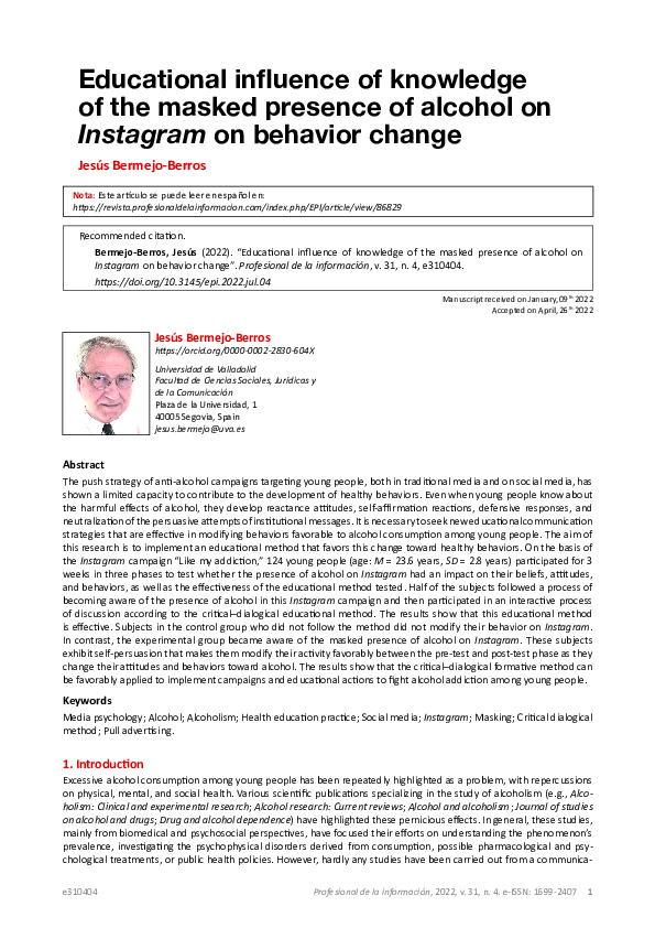 (PDF) Educational influence of knowledge of the masked presence of ...